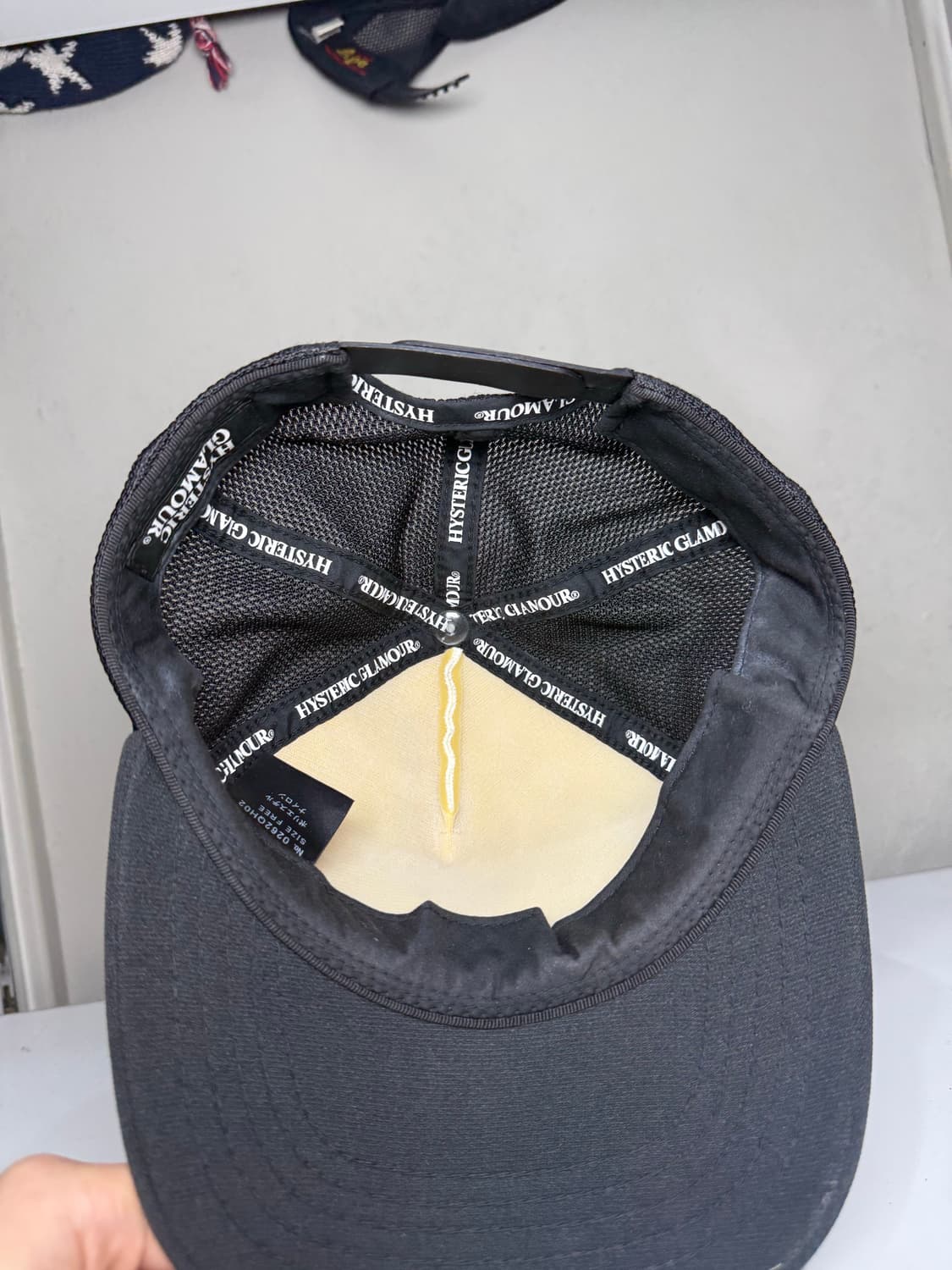 히스테릭 글래머 누워있는 히스걸 매쉬캡 볼캡 모자 상품이미지2