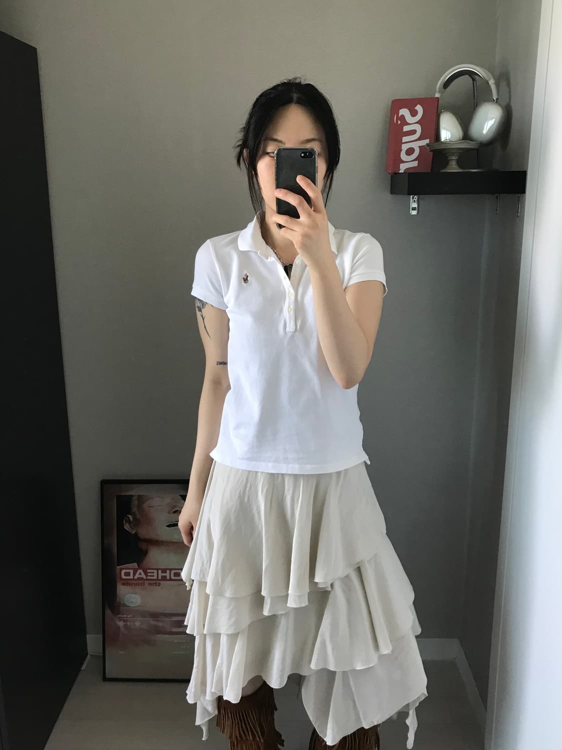 폴로 랄프로렌 걸즈 포니로고 화이트 카라티 상품이미지4
