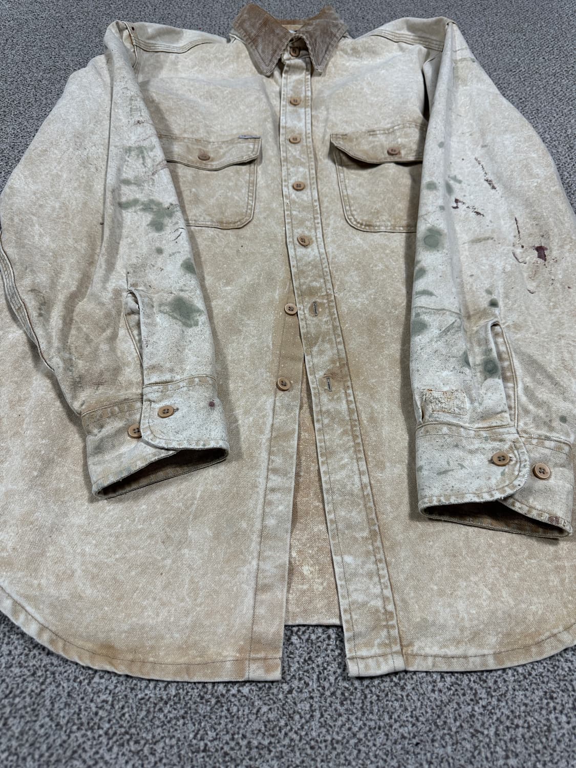 90s 칼하트 빈티지워싱 캔버스 셔츠 상품이미지4