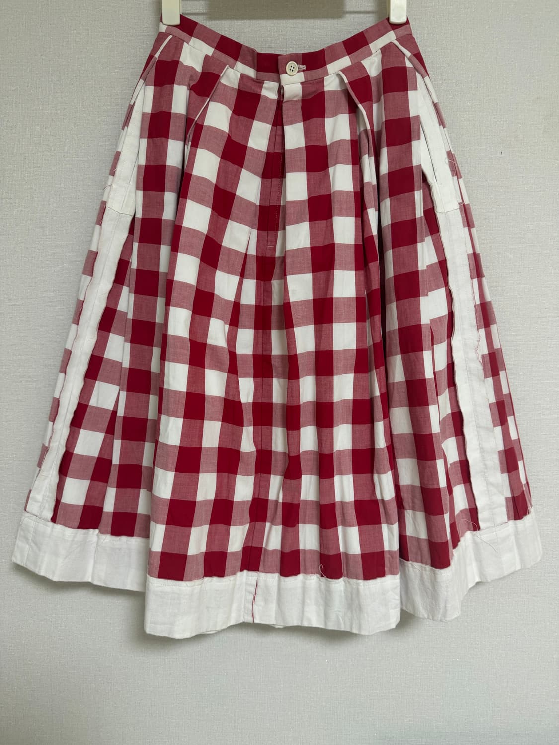 꼼데가르송 깅엄 체크 플리츠 스커트 (27size) 상품이미지1