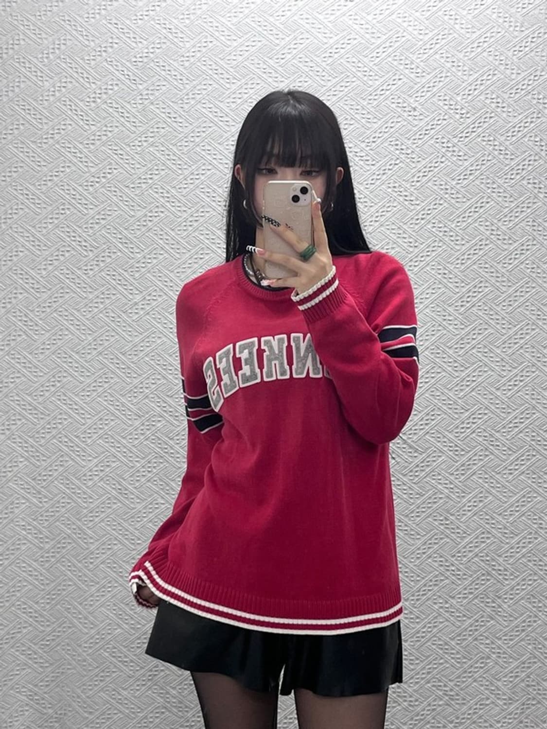 WWS 레트로 00's 뉴욕양키스 배색 라인 니트 95 C10340 상품이미지2