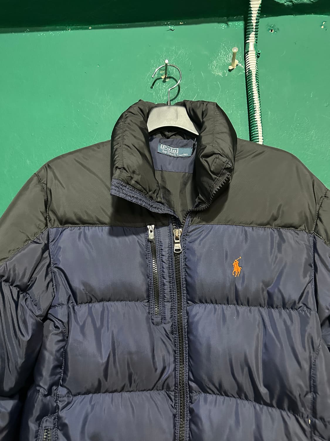 폴로 투톤패딩 네이비 M 상품이미지4