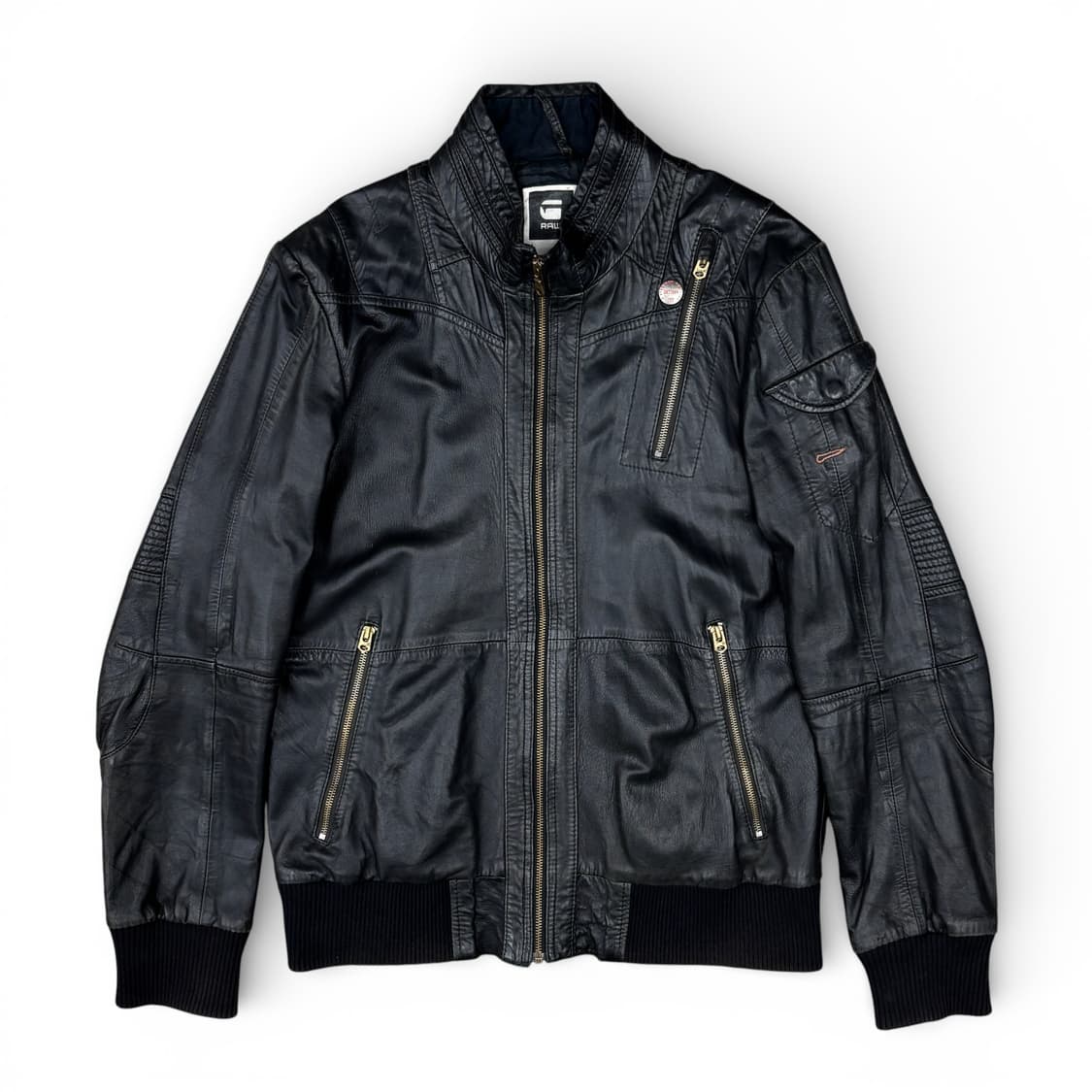 지스타 로우 New Macc 레더 봄버 자켓 상품이미지1