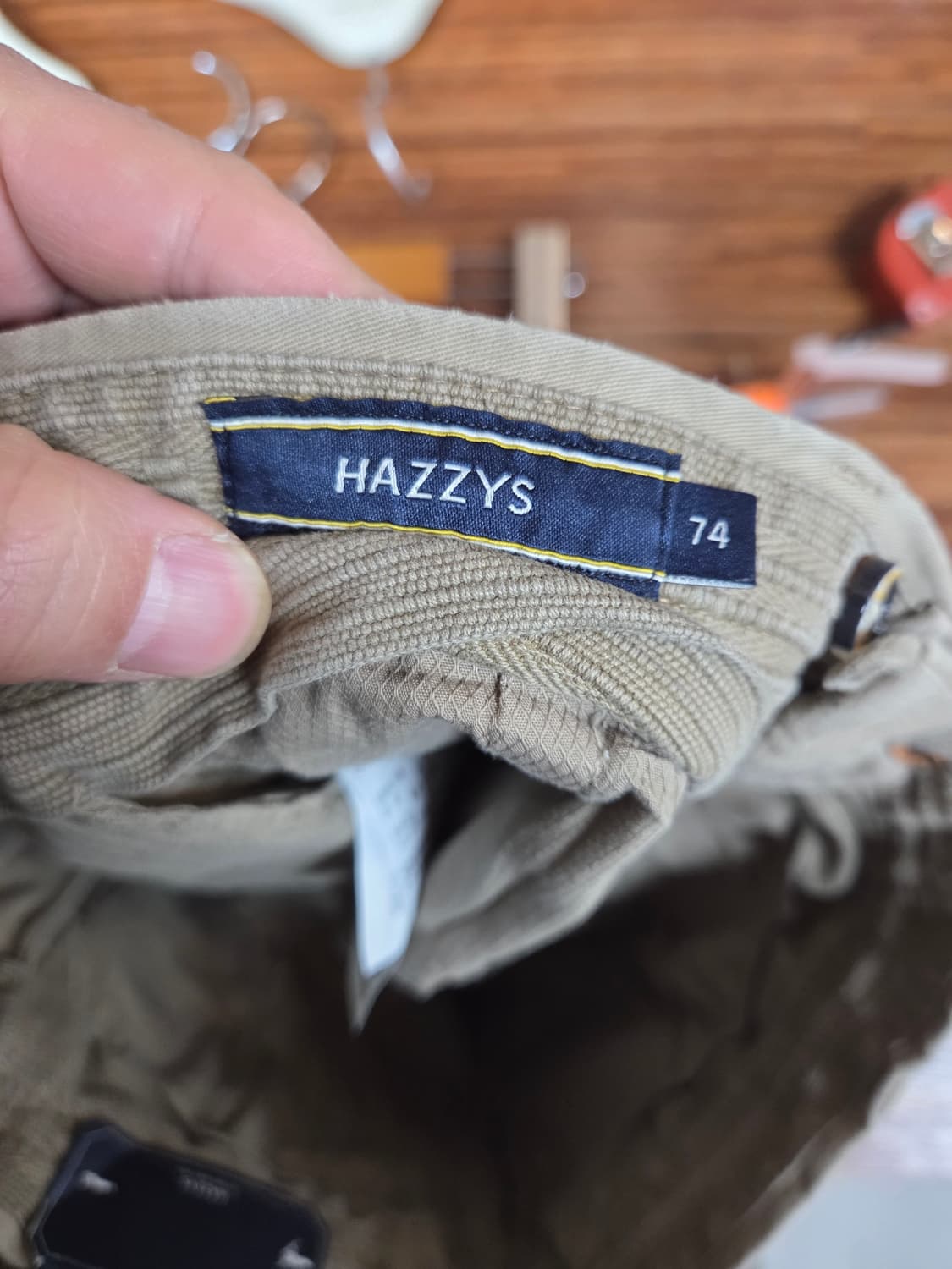 헤지스 여성 코튼 베이지 팬츠 74 허리 27 상품이미지4