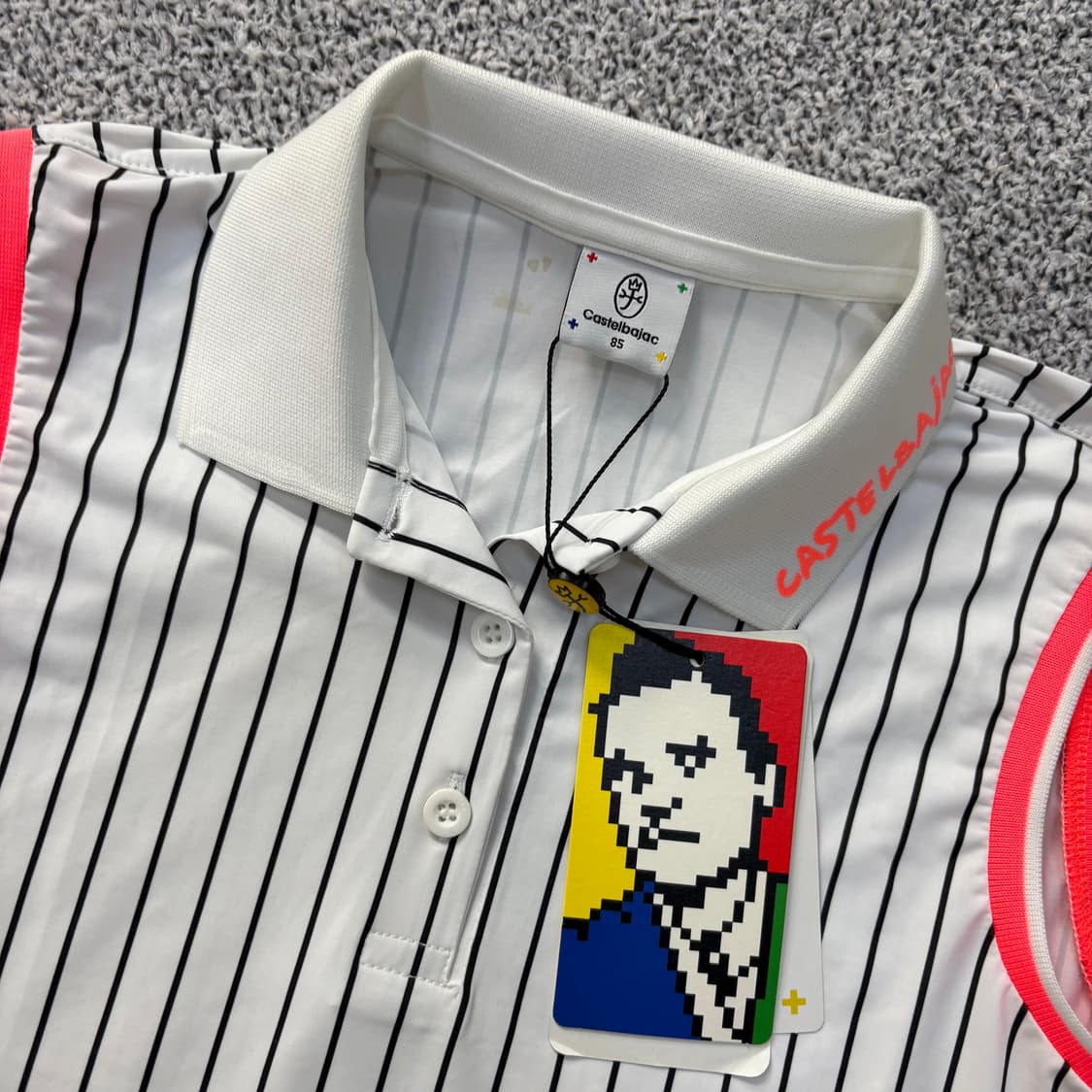 85 새상품 까스텔바작 민소매 골프티  0305J 상품이미지2