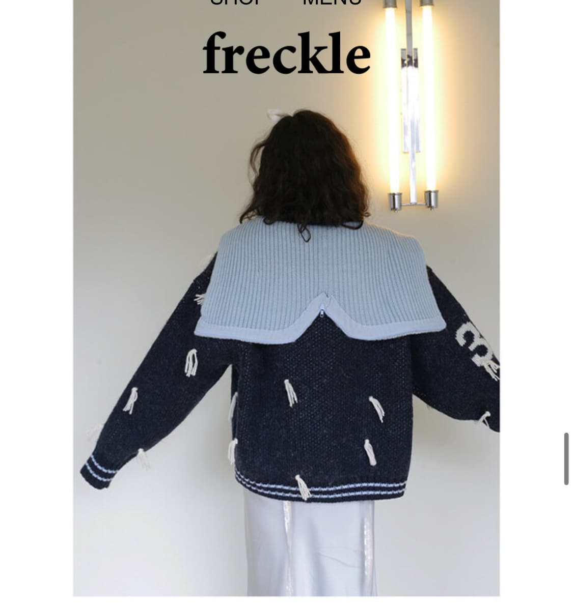 프레클 knit fur wool hoody 상품이미지2