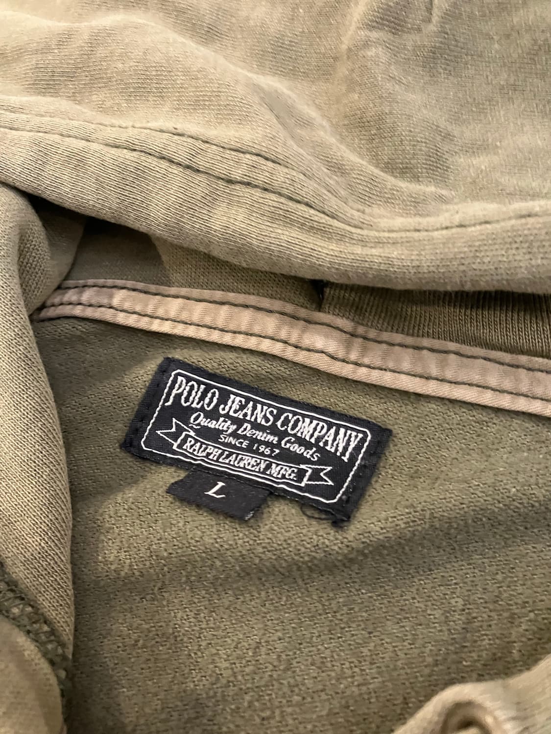 00s 폴로진스 랄프로렌 y2k 그런지 A-2 후드집업 카키 상품이미지7