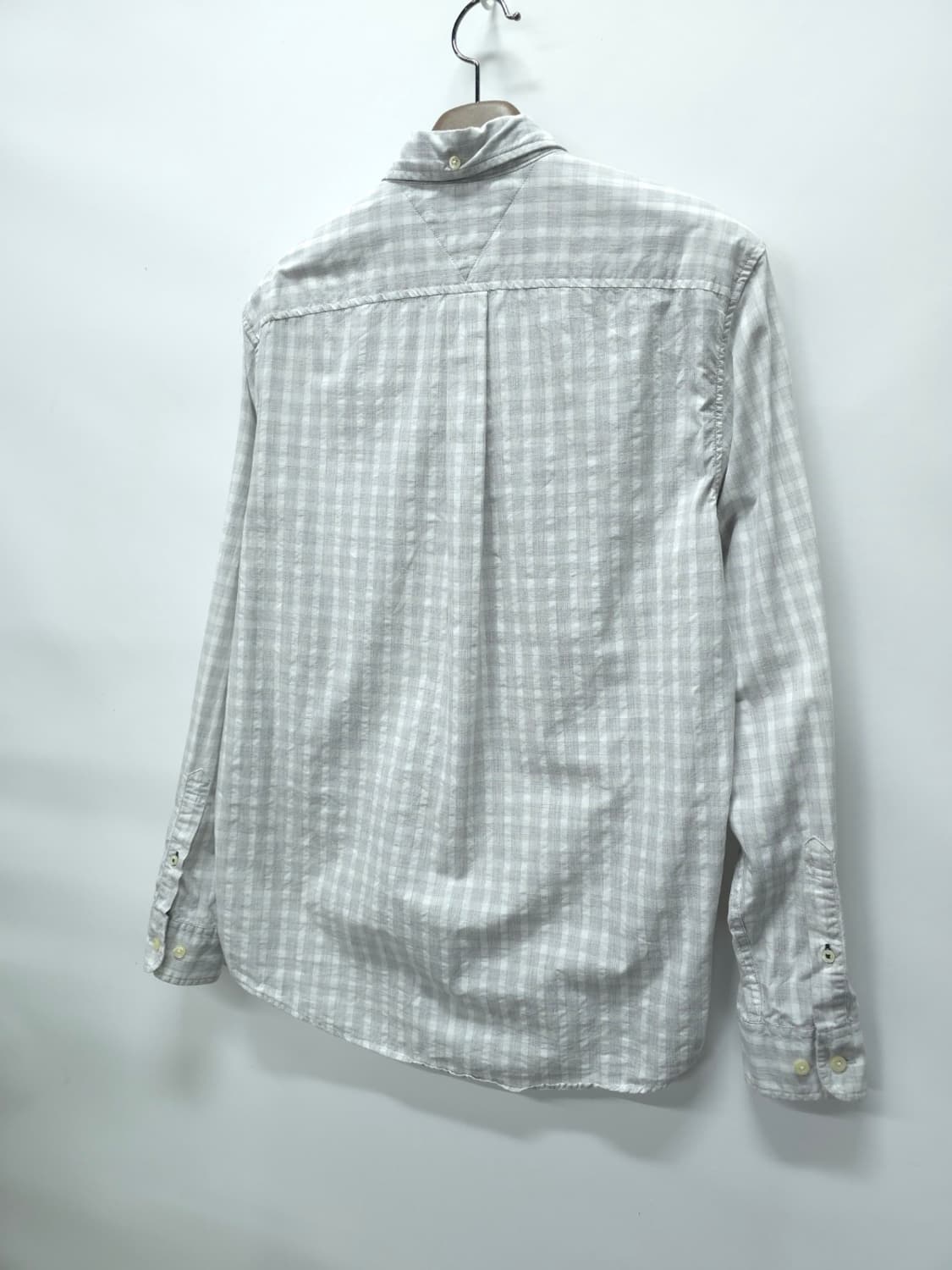 타미힐피거 화이트 그레이 체크 긴팔 셔츠 상품이미지9