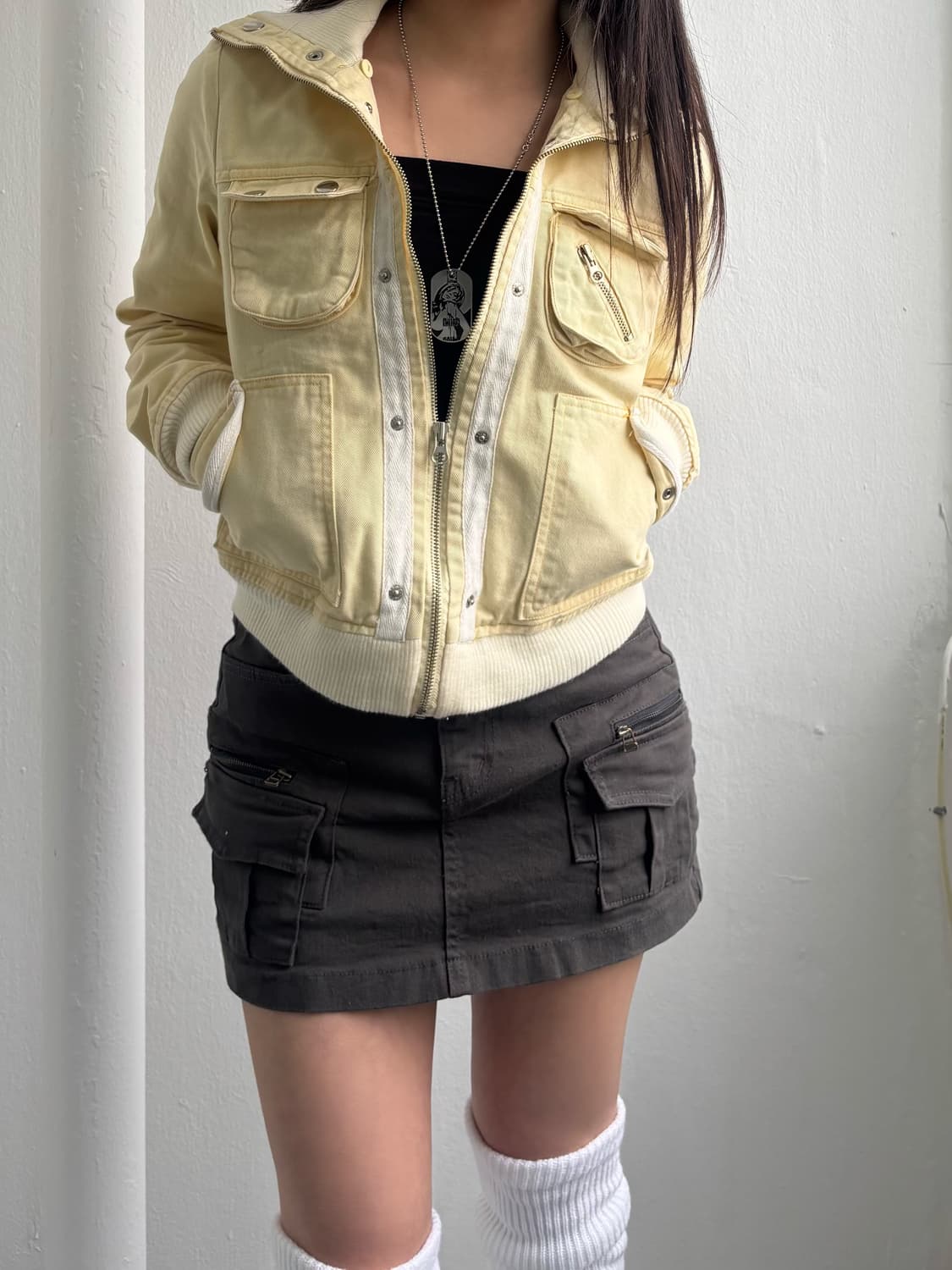 Vintage Yellow Multi Pocket Jacket  상품이미지1