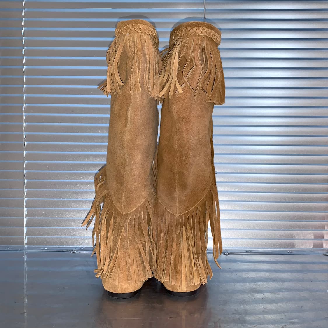 00s 샘 에델만 스웨이드 프린지 포인트 부츠 상품이미지5