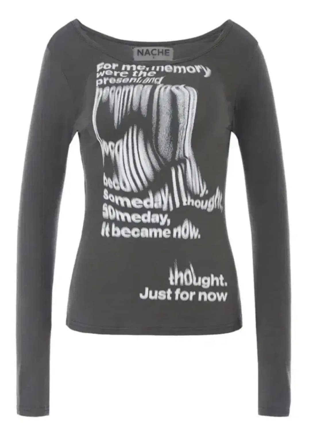 나체 긴팔 롱슬리브 차콜 상품이미지1