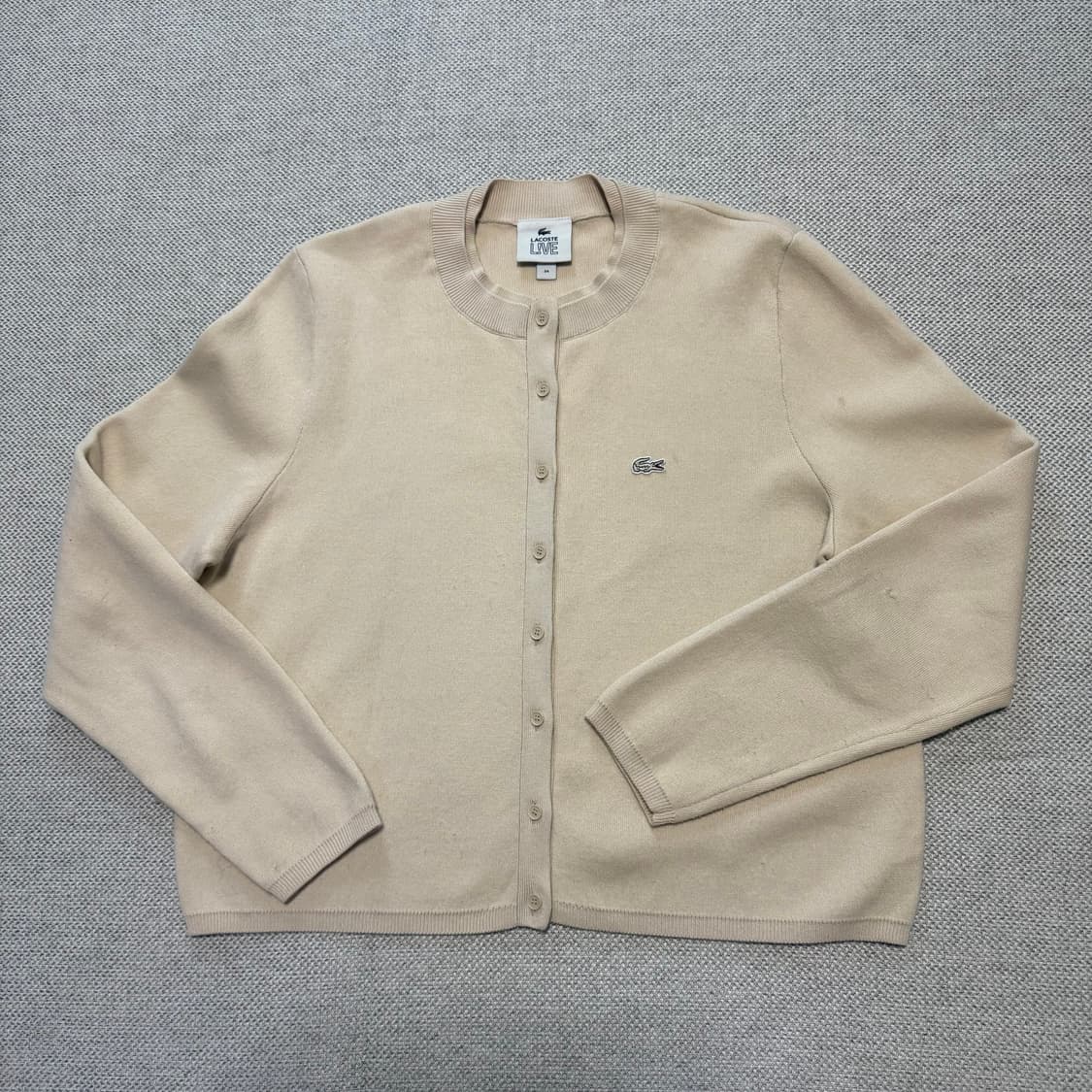 라코스테 베이직 크루넥 가디건 상품이미지1