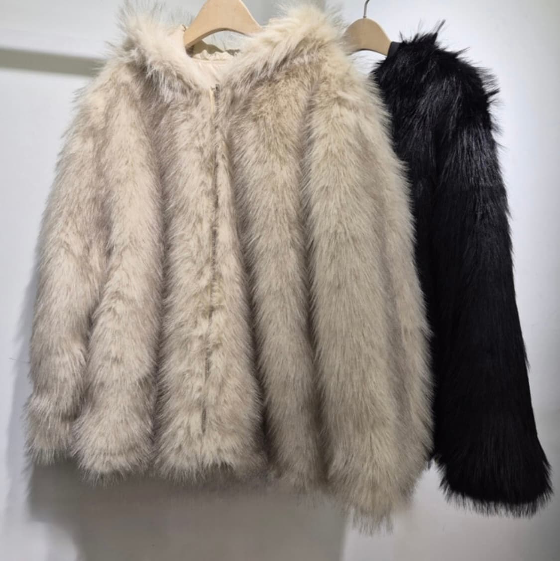 올슨 후드 퍼 자켓 (블랙,리버시블) 상품이미지5