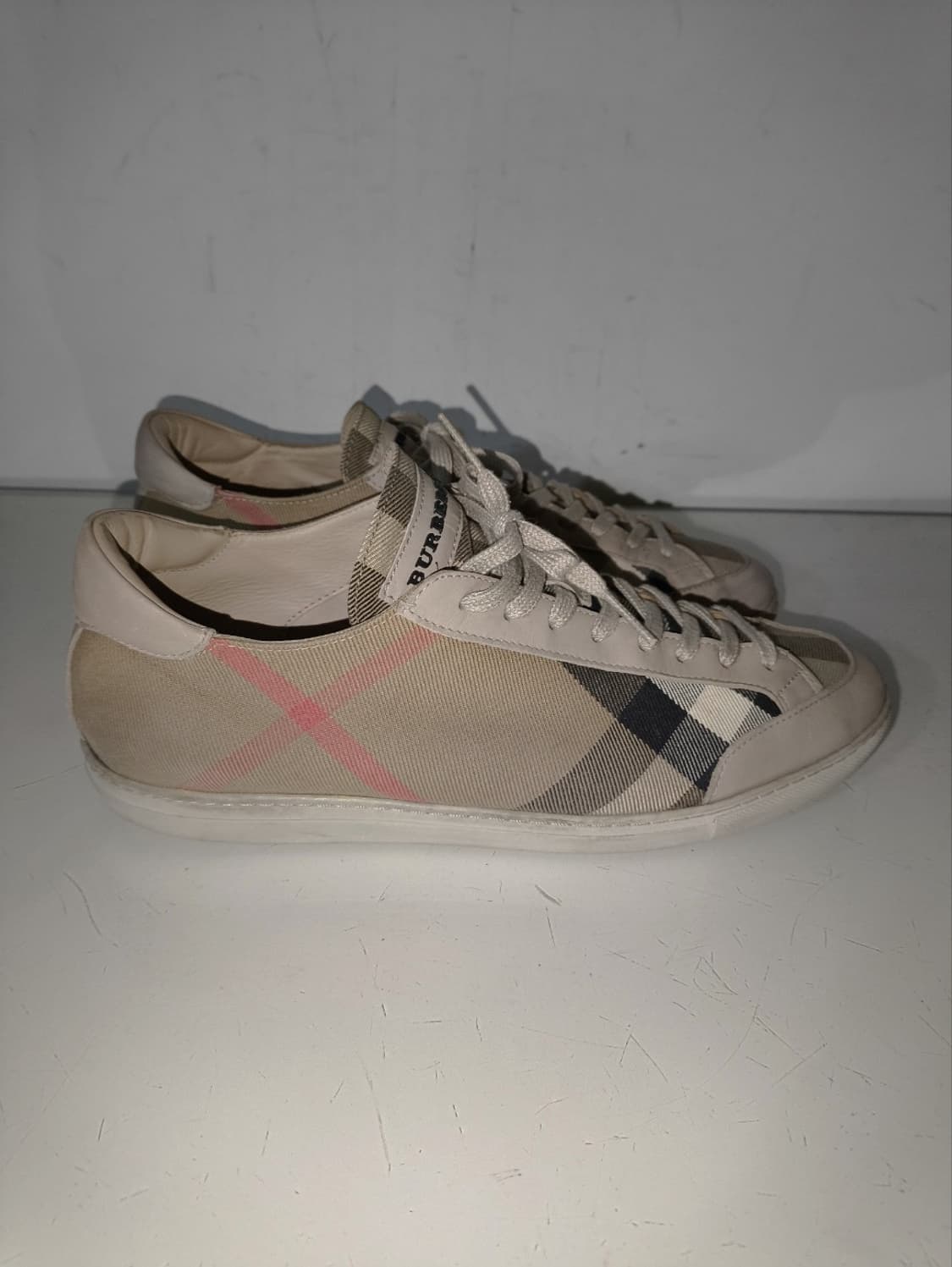 41 260mm 버버리 노바체크 캔버스 스니커즈 신발 상품이미지2