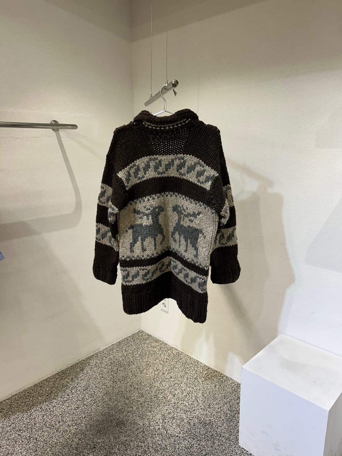 코위찬 빈티지 핸드메이드 노르딕 니트 집업 상품이미지2