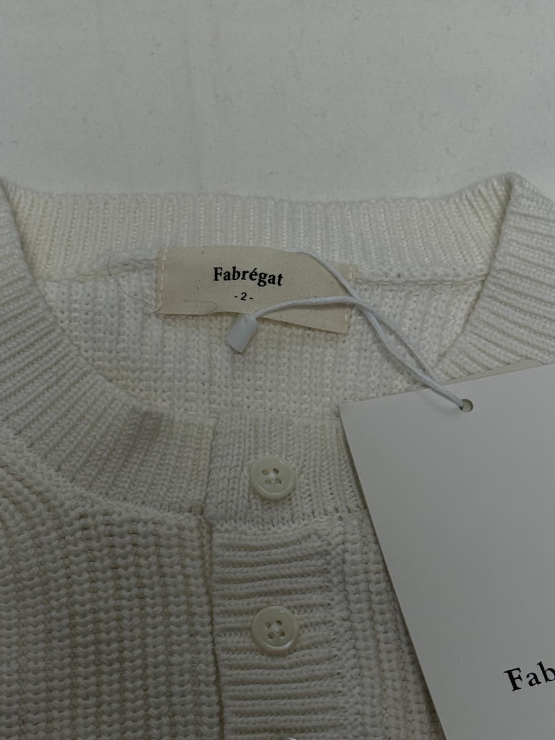 파브레가 / 헤비 코튼 헨리넥 니트 (아이보리) / 2 상품이미지3