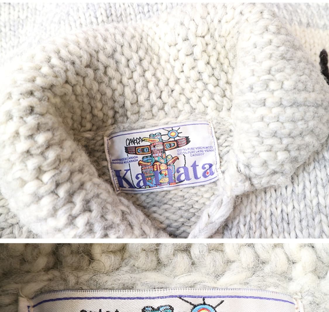 KANATA 카나타 캐나다 핸드메이드 양모100% 인디언
코위찬 스웨터  상품이미지9