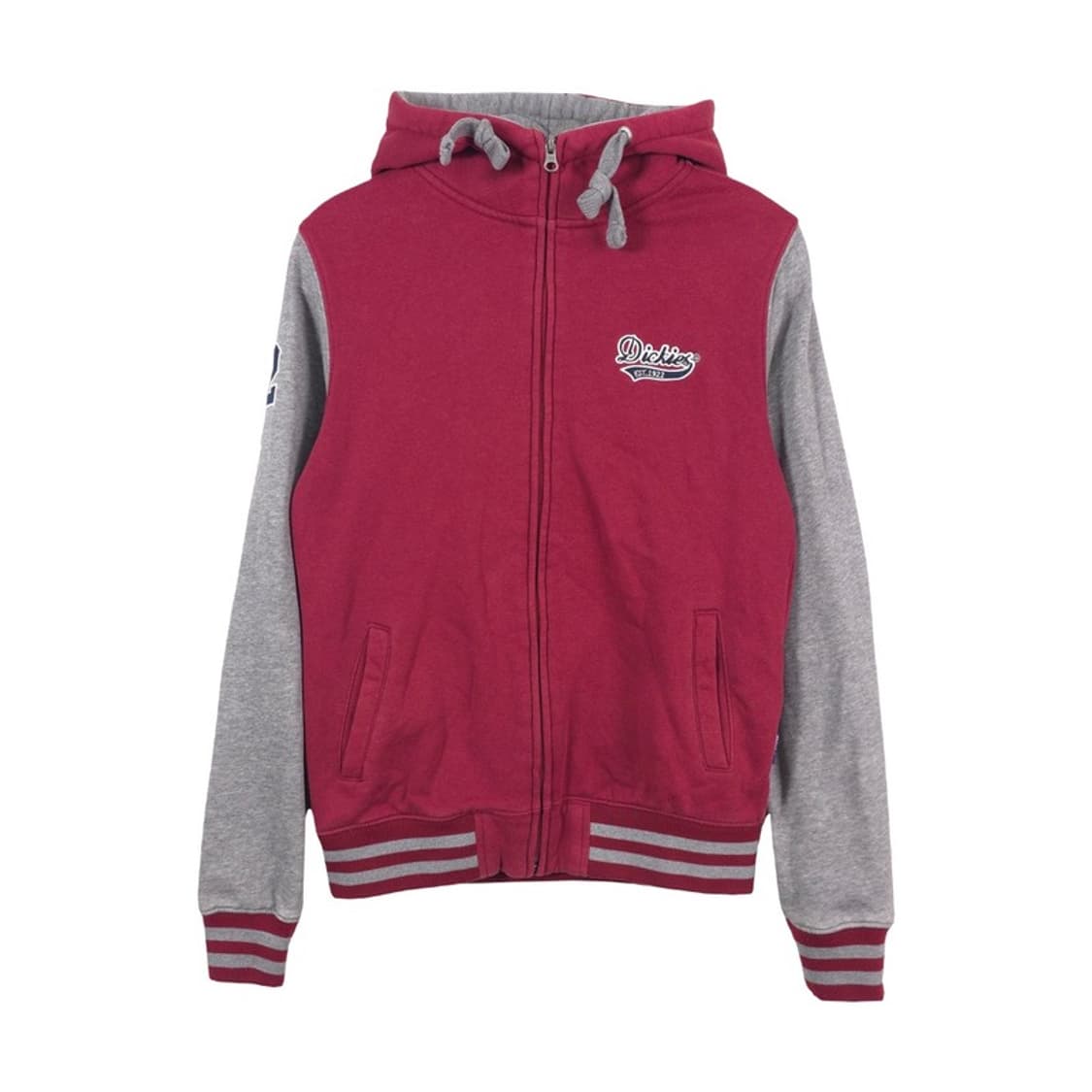 디키즈 배색 후드집업 와인그레이 S 상품이미지1