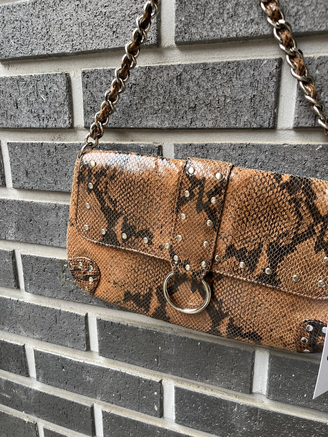 90s 소가죽 파이톤 숄더백 상품이미지4