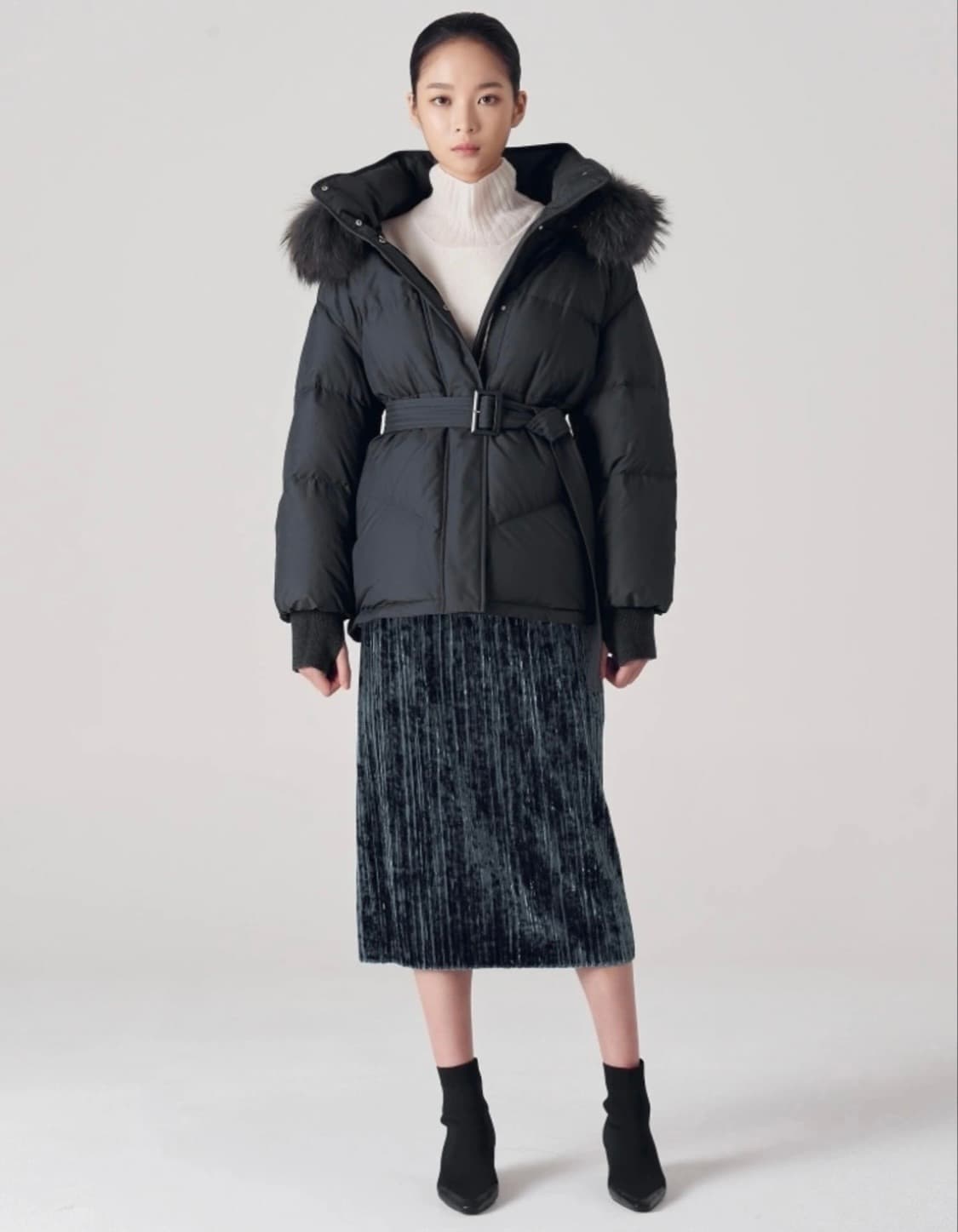 한섬 구호 벨벳 스커트 상품이미지2