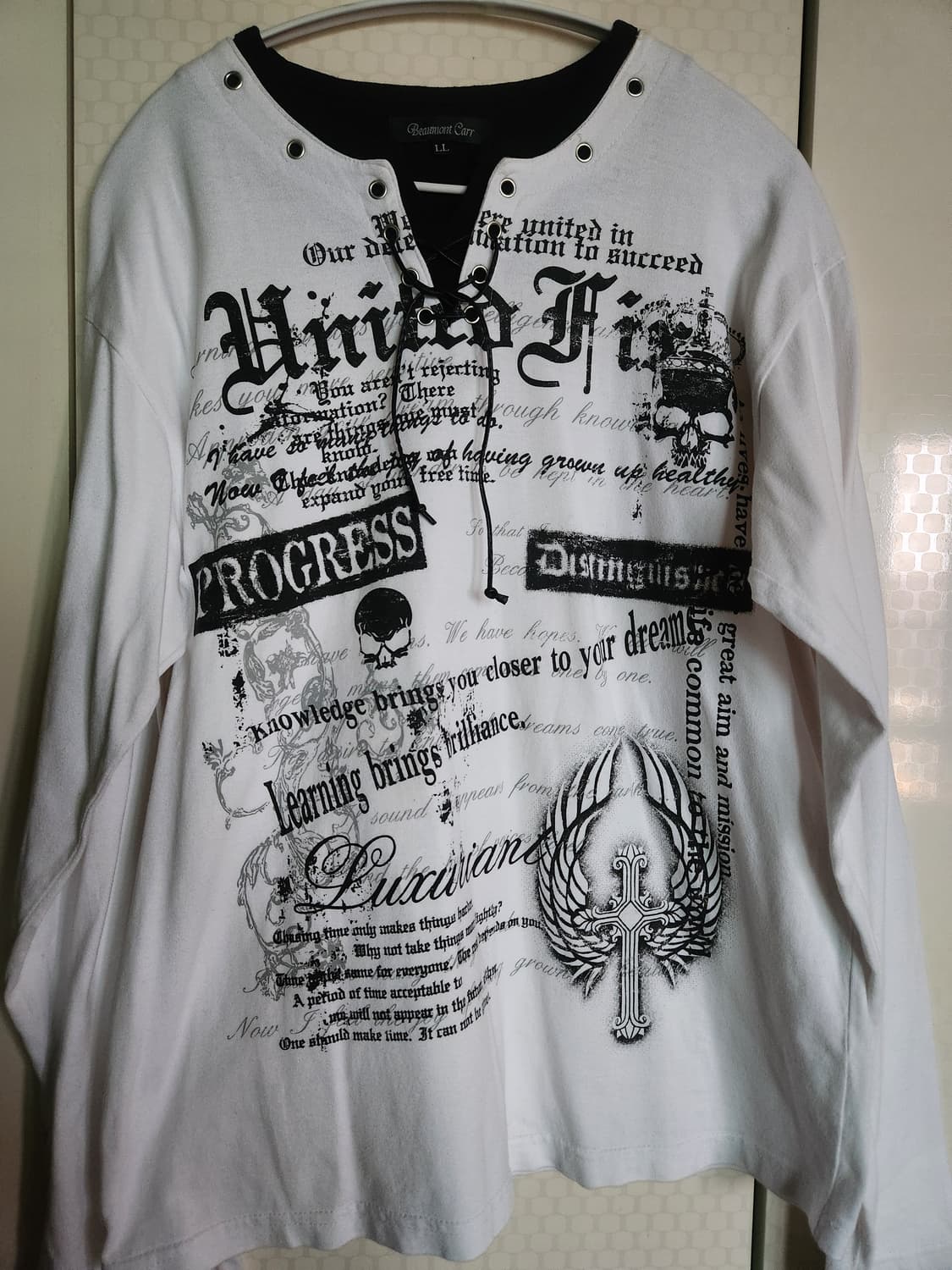 일본 Y2k 펑크 락시크 레이어드 롱슬리브 상품이미지2