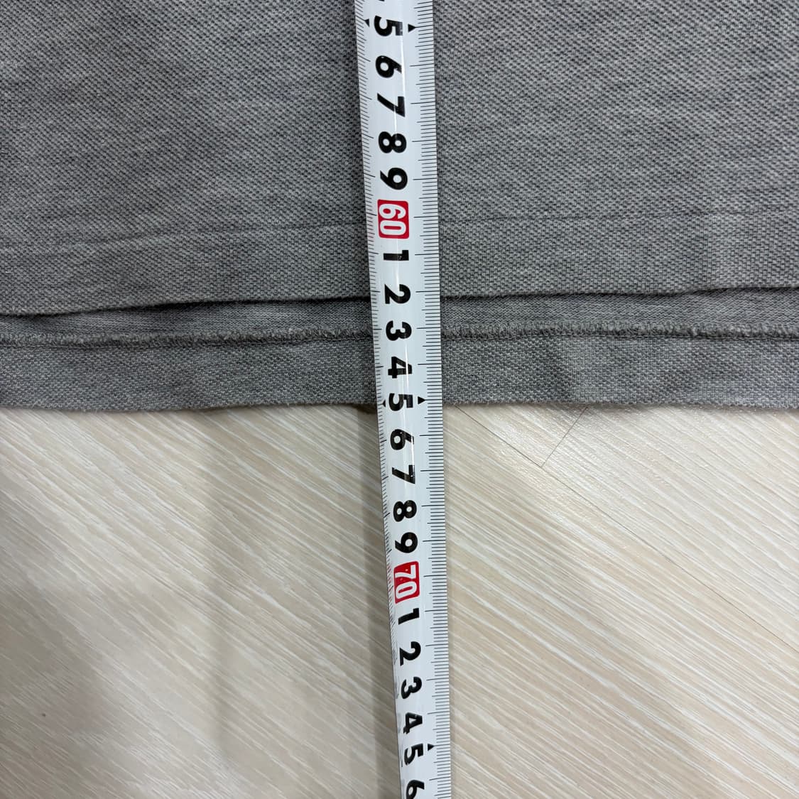 꼼데가르송 그레이 반팔 카라티 티셔츠 (L) 상품이미지8