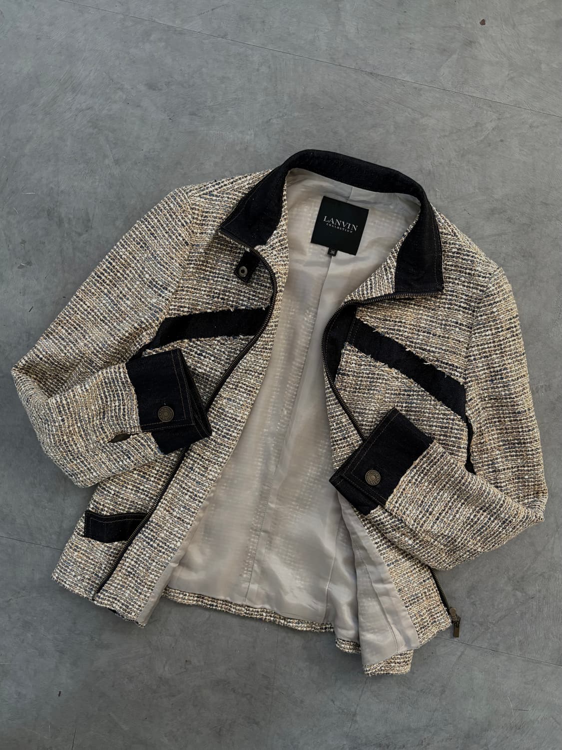 Lanvin 랑방 데님 트위드 집업 자켓 상품이미지6