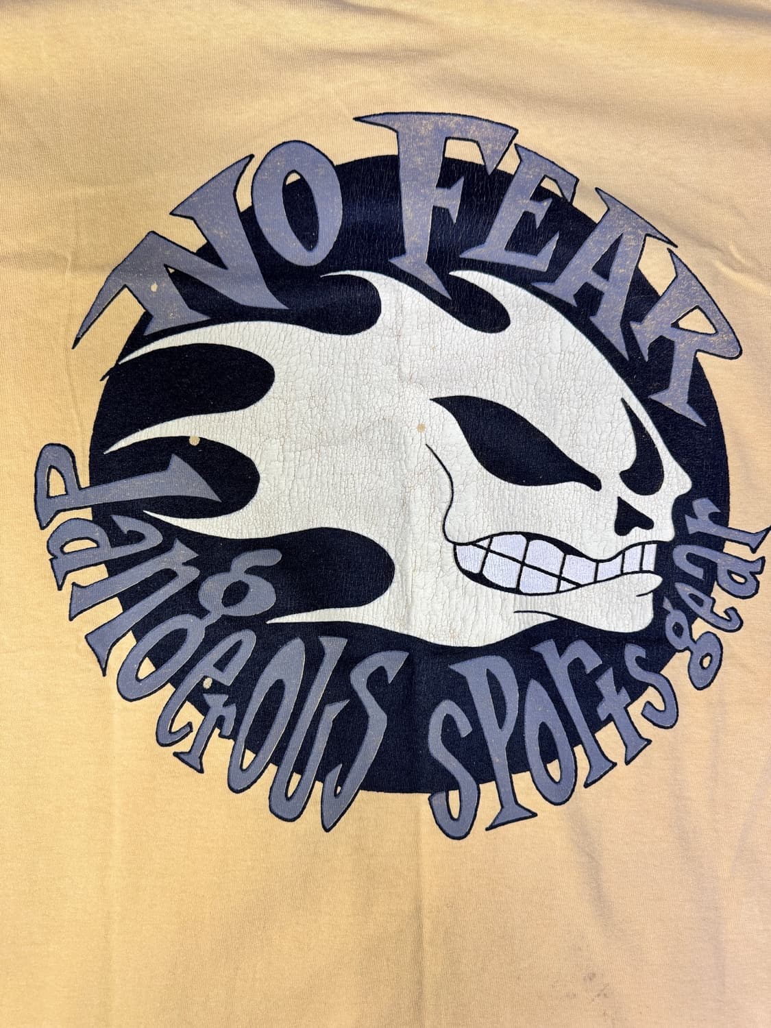 빈티지 90s 노피어 NOFEAR 백포인트 그래픽 티셔츠 XL 상품이미지6