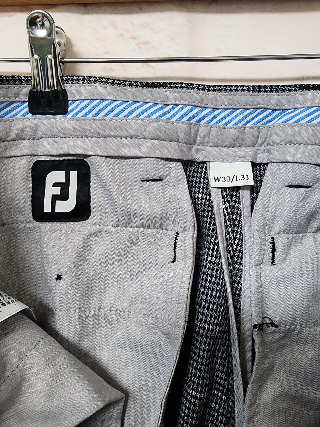 풋조이 체크무늬 골프 슬랙스 팬츠 상품이미지9