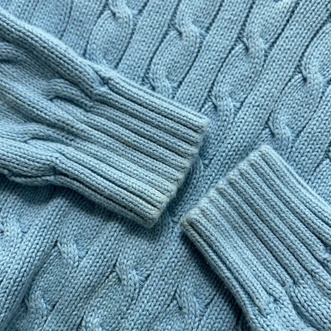 폴로 랄프로렌 스포츠 스카이블루 코튼 브이넥 니트 상품이미지4