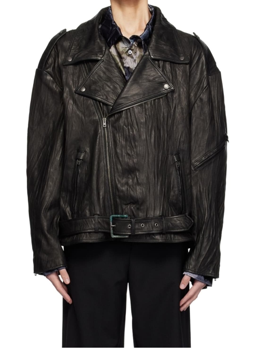 아크네 스튜디오 블랙 램스킨 가죽자켓 상품이미지5