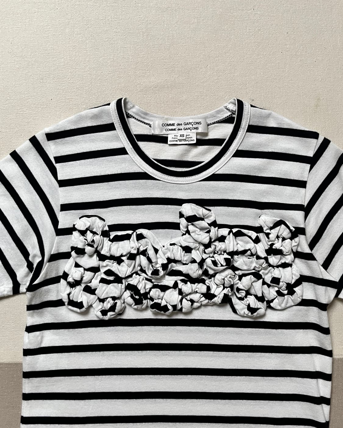 꼼데가르송 스트라이프 프릴 티셔츠 comme des garcons 상품이미지5