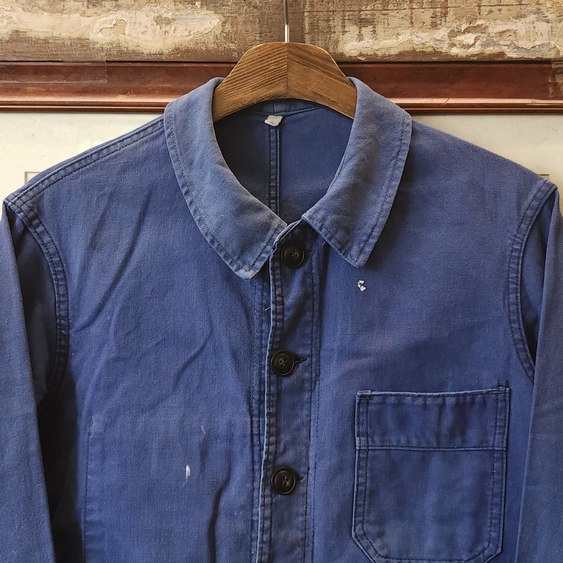 60s 프렌치 워크자켓 프렌치자켓 페이딩 블루 42 상품이미지4