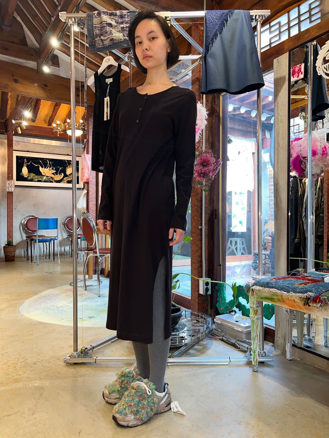 Studio Nicholson basic navy jersey dress 상품이미지4