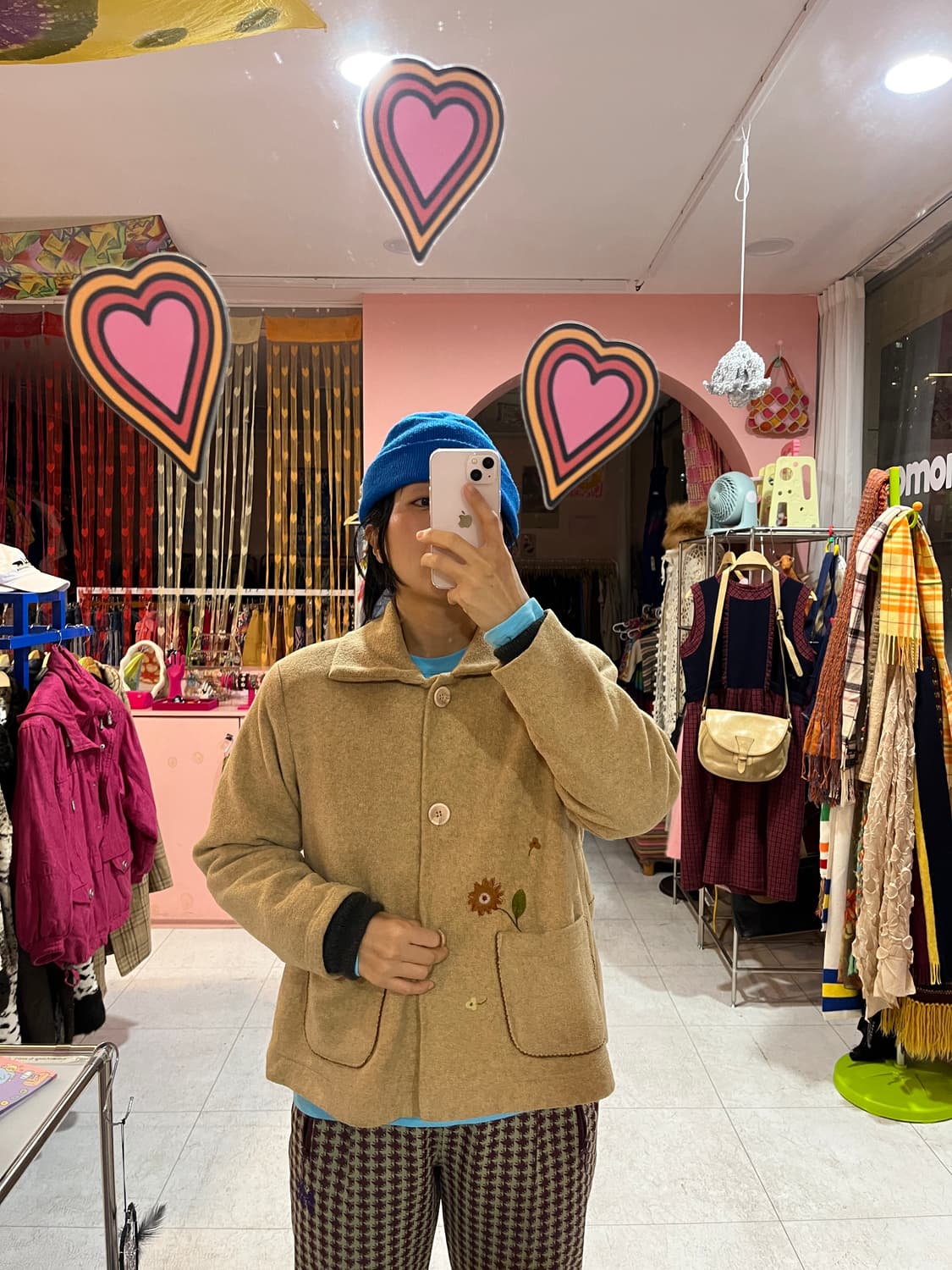 모리걸 자수 디테일 숏코트 상품이미지9