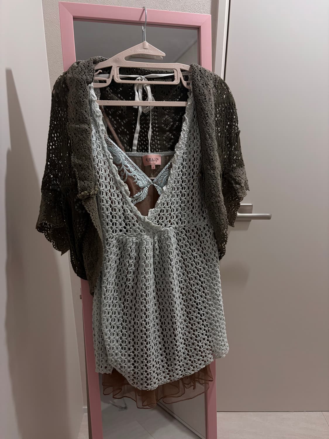 에블린 민트초코 슬립 코디셋 상품이미지1