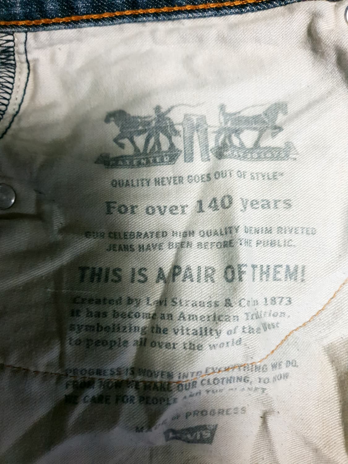 리바이스 블랭크탭 559 릴렉스드 스트레이트 워싱 데님팬츠 인디고(33) 상품이미지5