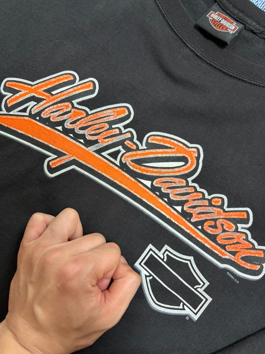 2004 Harley Davidson 할리 데이비슨 로고 롱슬리브 긴팔티 상품이미지3