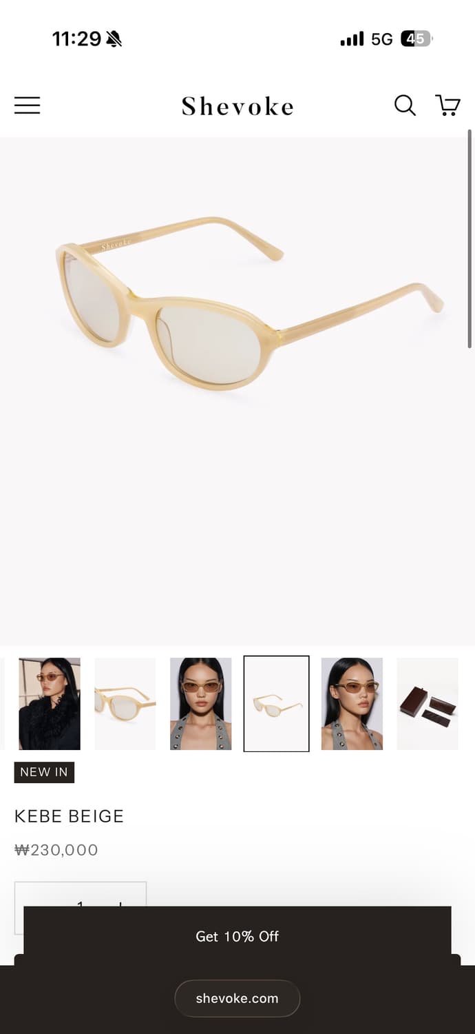 쉬보크 SHEVOKE KEBE BEIGE 선글라스 새상품 상품이미지4