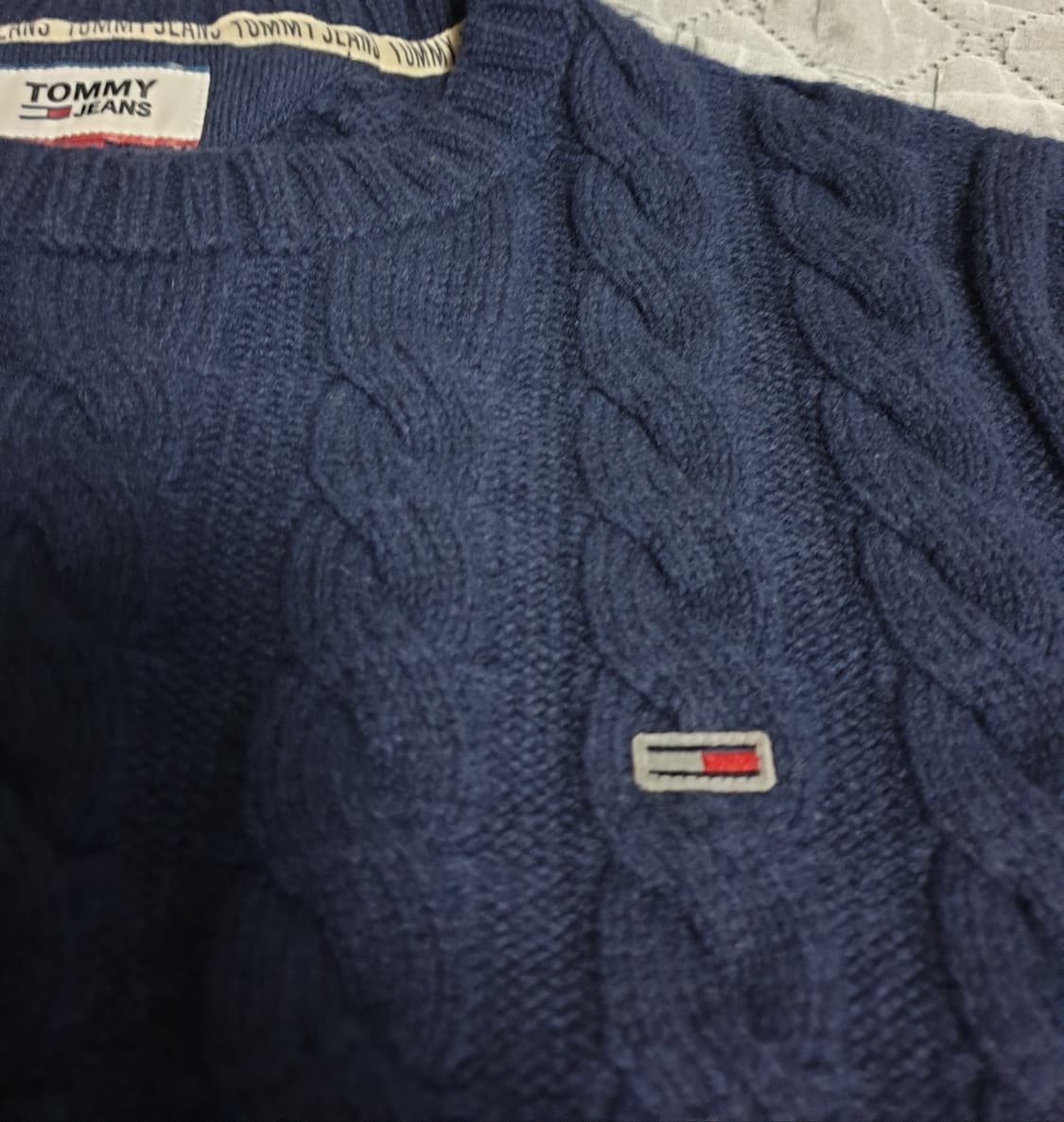 타미진스 꽈배기 혜비 니트 스웨터 네이비 (L) 상품이미지3