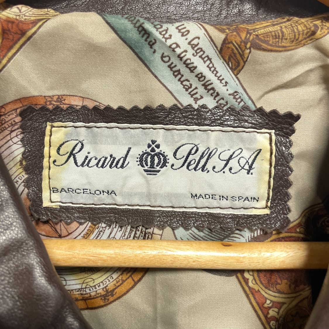 리차드 펠 빈티지 가죽 봄버 자켓 다크브라운 상품이미지8