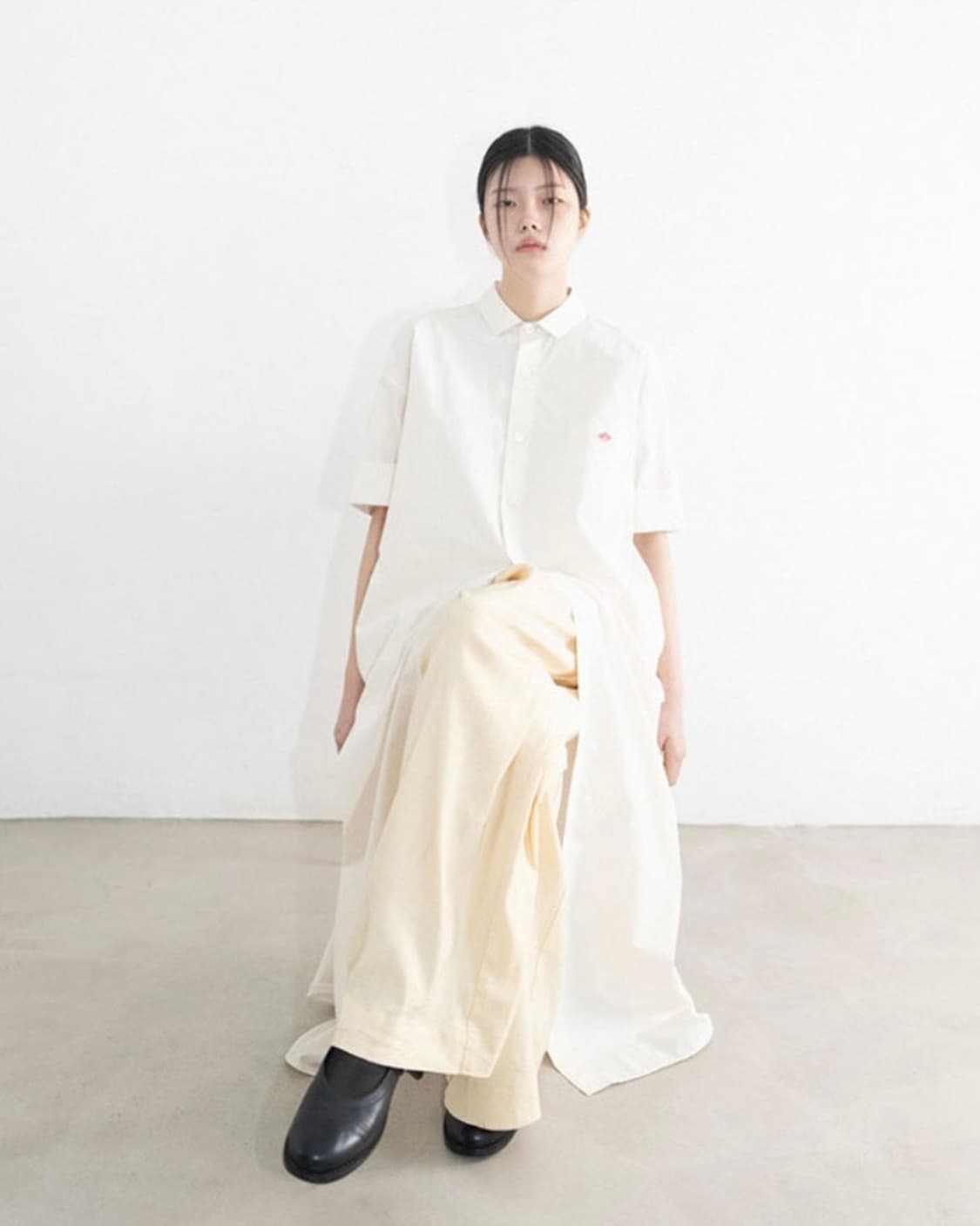 유노이아 단톤 셔츠 원피스 상품이미지2