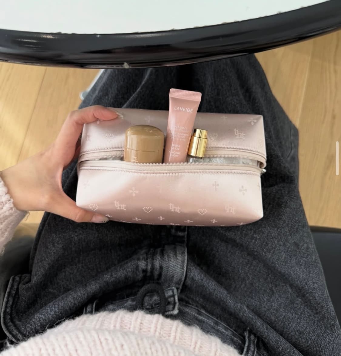 쓰리타임즈 파우치 핑크 상품이미지2