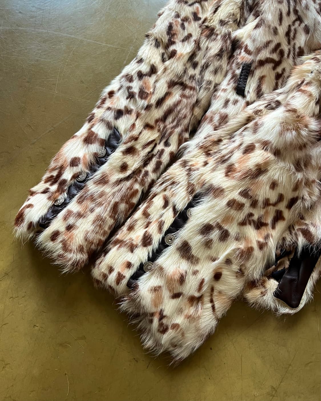 Real Fox & Goat Skin Leopard Fur Jacket 상품이미지6