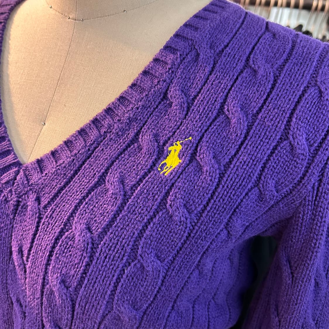 Ralph Lauren Sports V-neck Cable Knit 상품이미지4