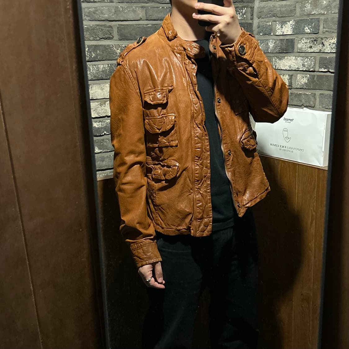 XL) 빈티지 멀티 포켓 램스킨 레더 양가죽 자켓 상품이미지9