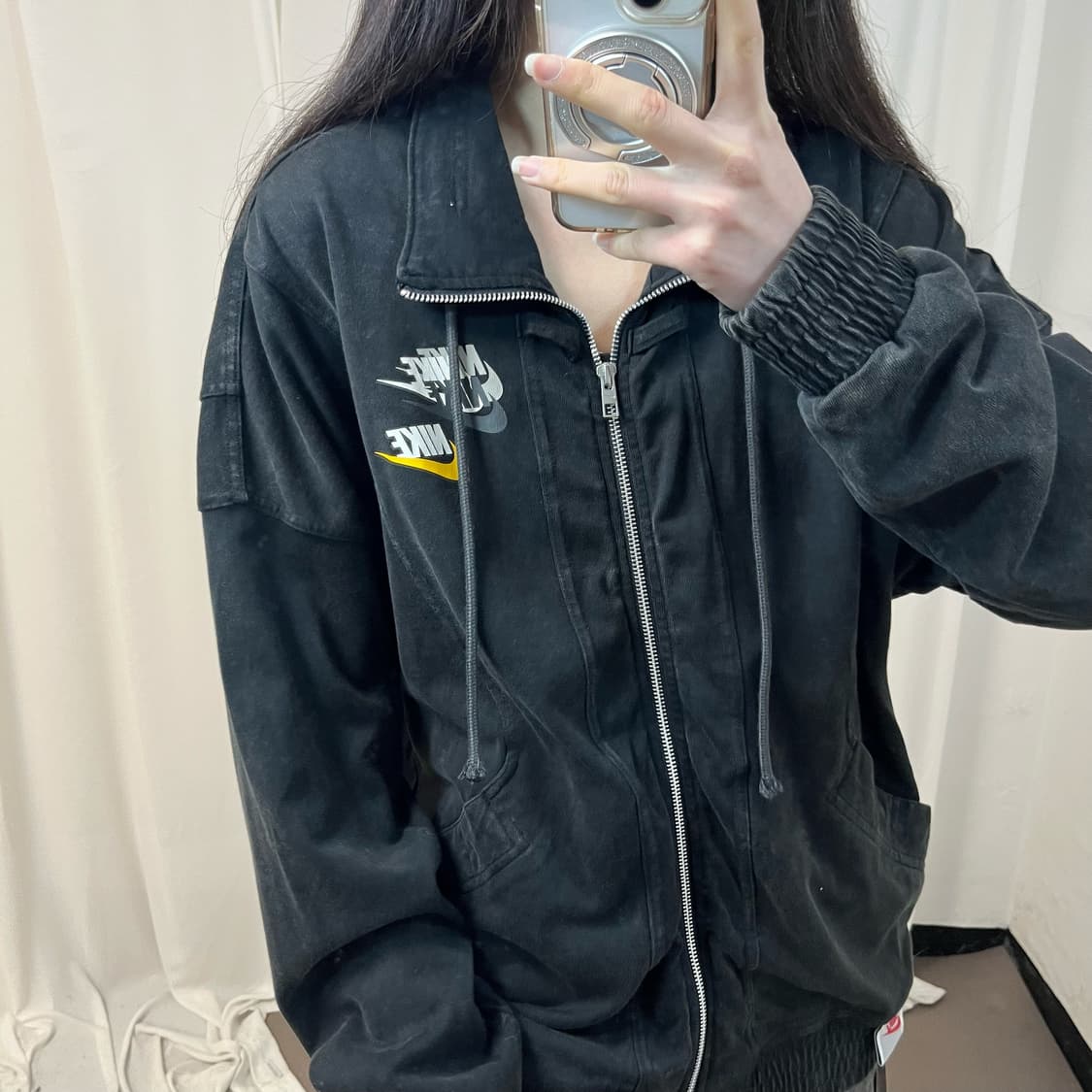 Nike washed denim full-zip jacket 상품이미지3