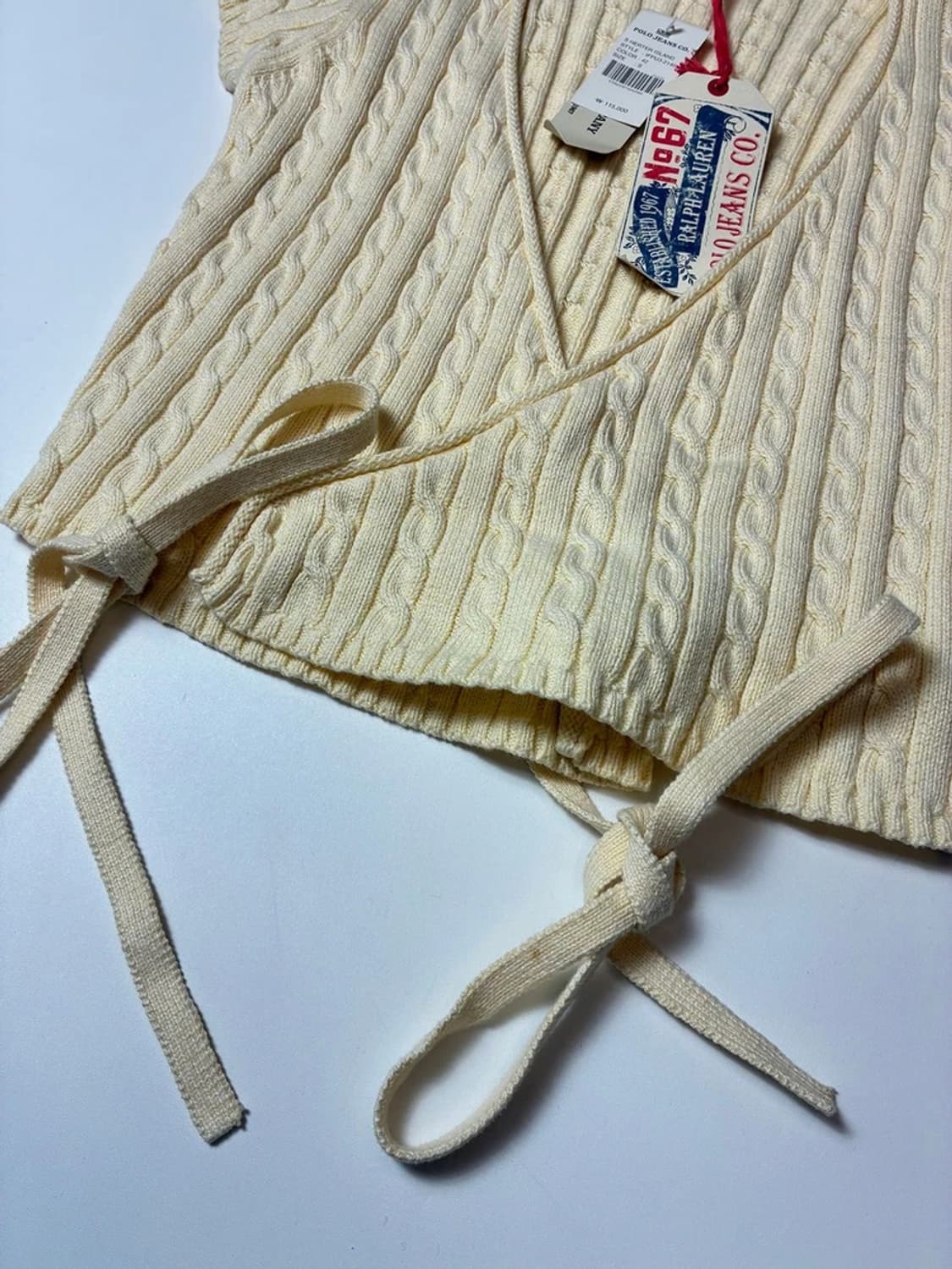 폴로 진스 00's Y2K 크롭 니트 미니 가디건 PN8820 상품이미지3