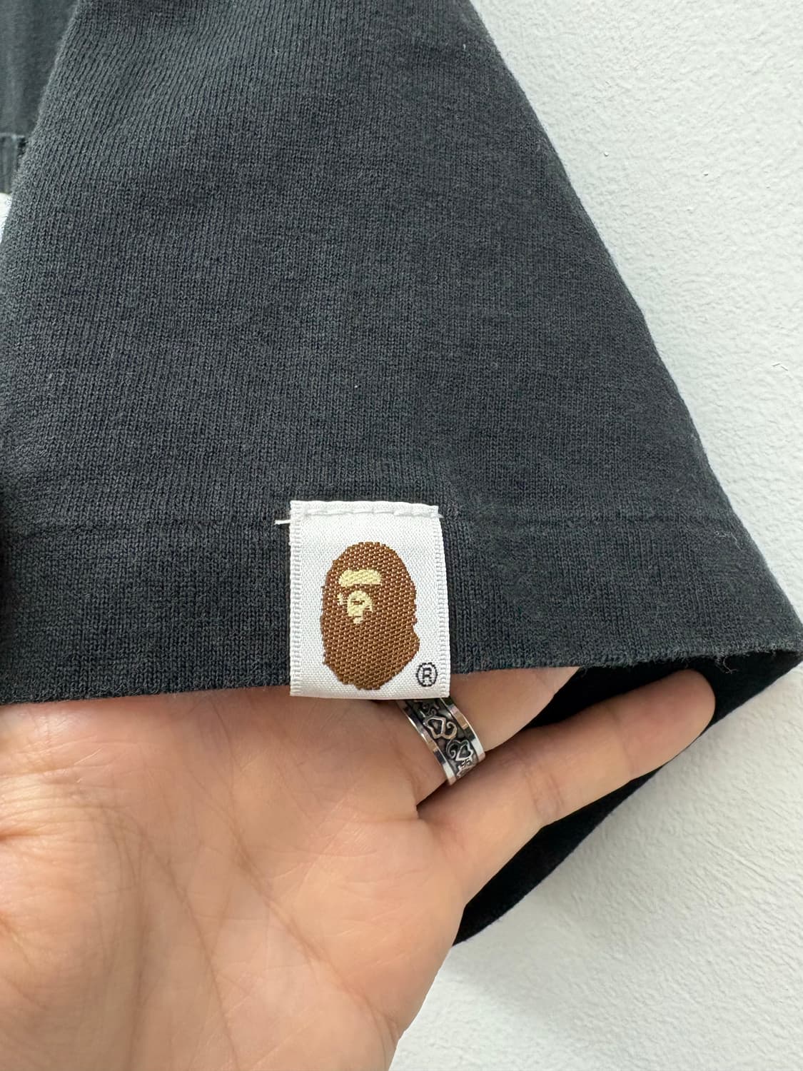 Bape 체커 로고 프린트  반팔티 상품이미지4