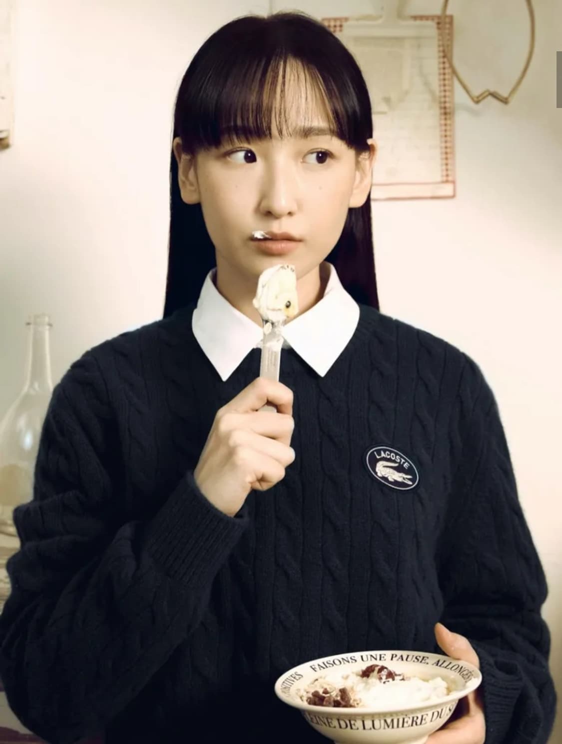 라코스테 케이블 니트 스웨터 그린 상품이미지2